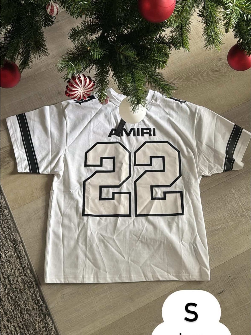 AMIRI White Graphic '22' Short Sleeve Dress Shirt